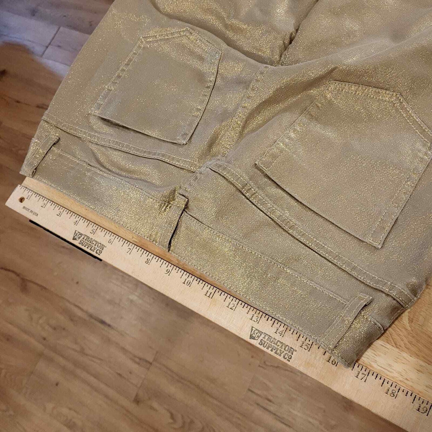 34" Waist Gold Denim Jeans Straight Leg 30" inseam