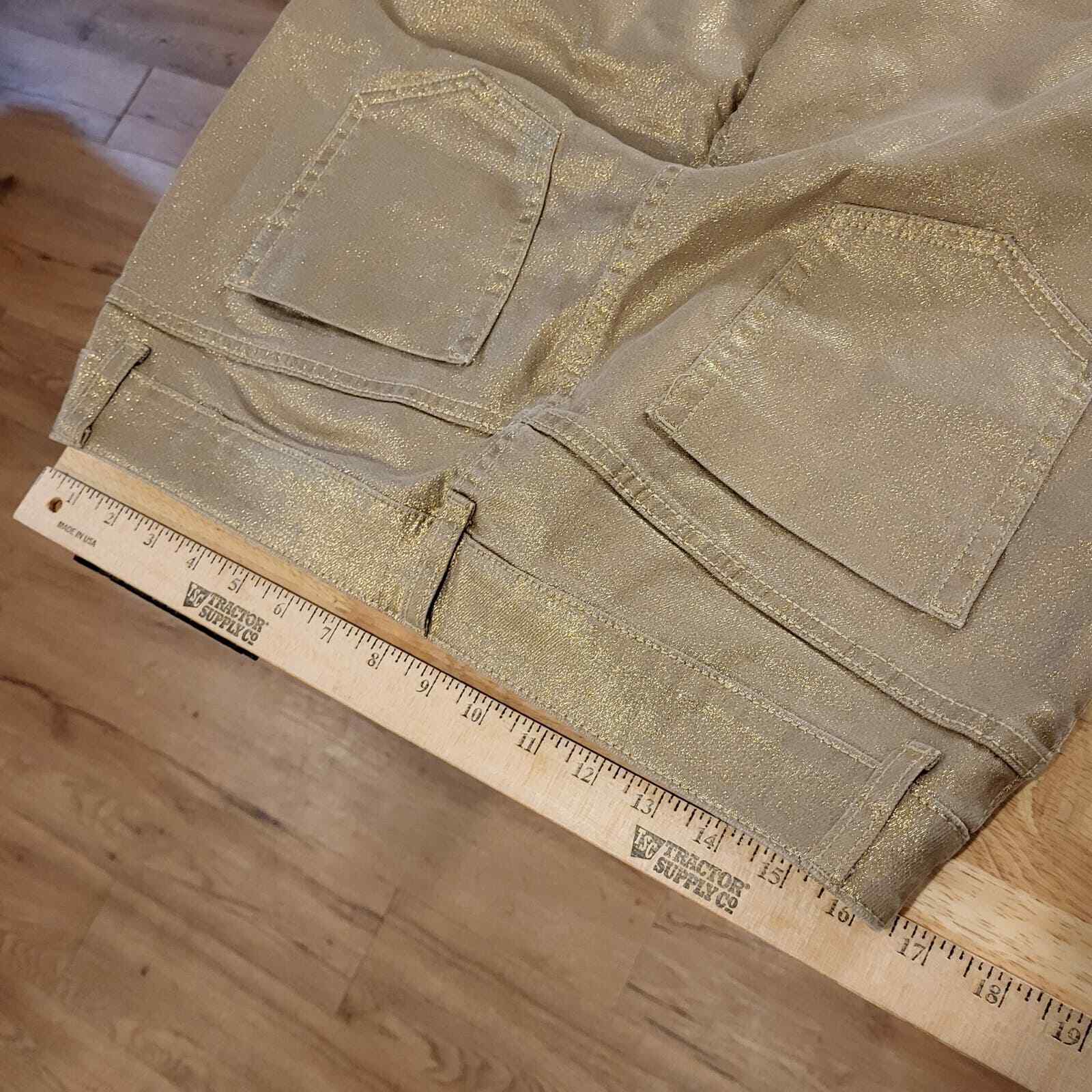 34" Waist Gold Denim Jeans Straight Leg 30" inseam