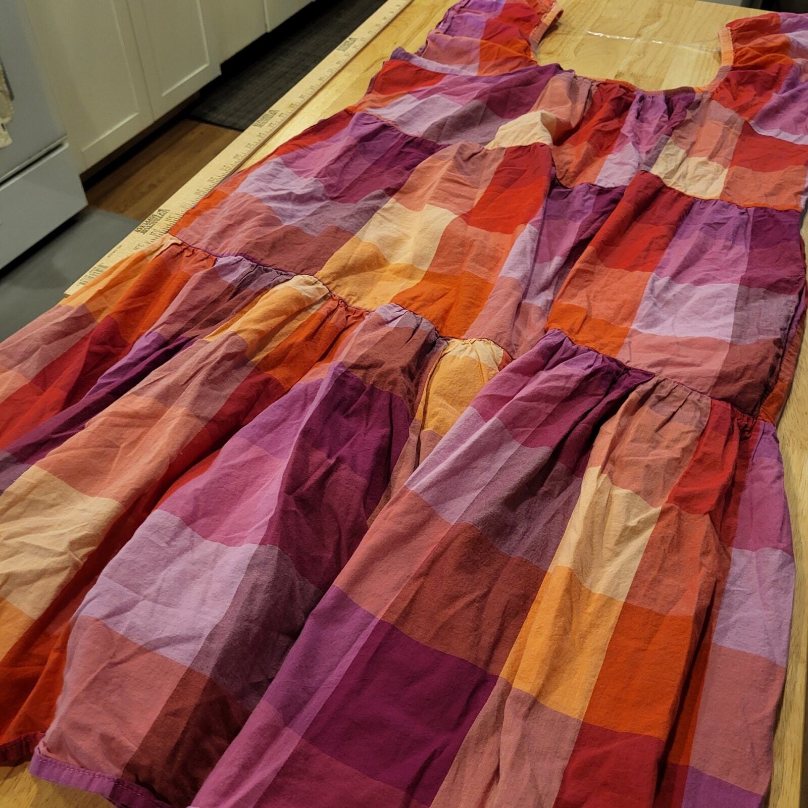 Pink Check Cotton Off Shoulder Summer Sundress Maxi XXXL 22