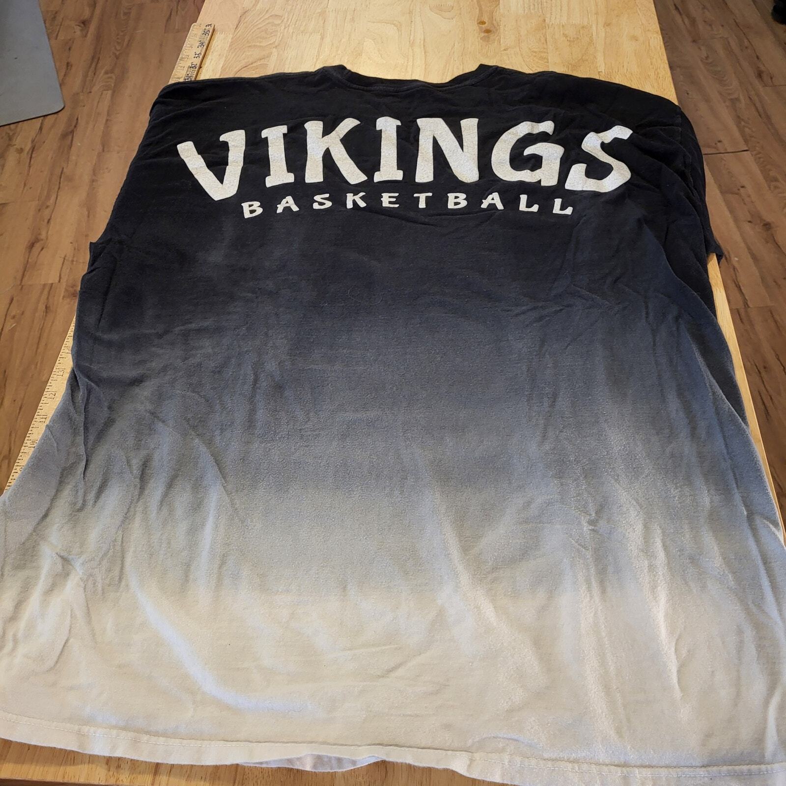 Ei-Lo Vikings Basketball Ombre Long Sleeve Jersey T-shirt XXL 24" Pit to Pit
