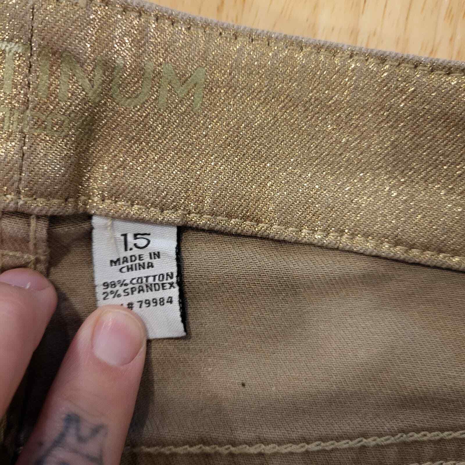 34" Waist Gold Denim Jeans Straight Leg 30" inseam