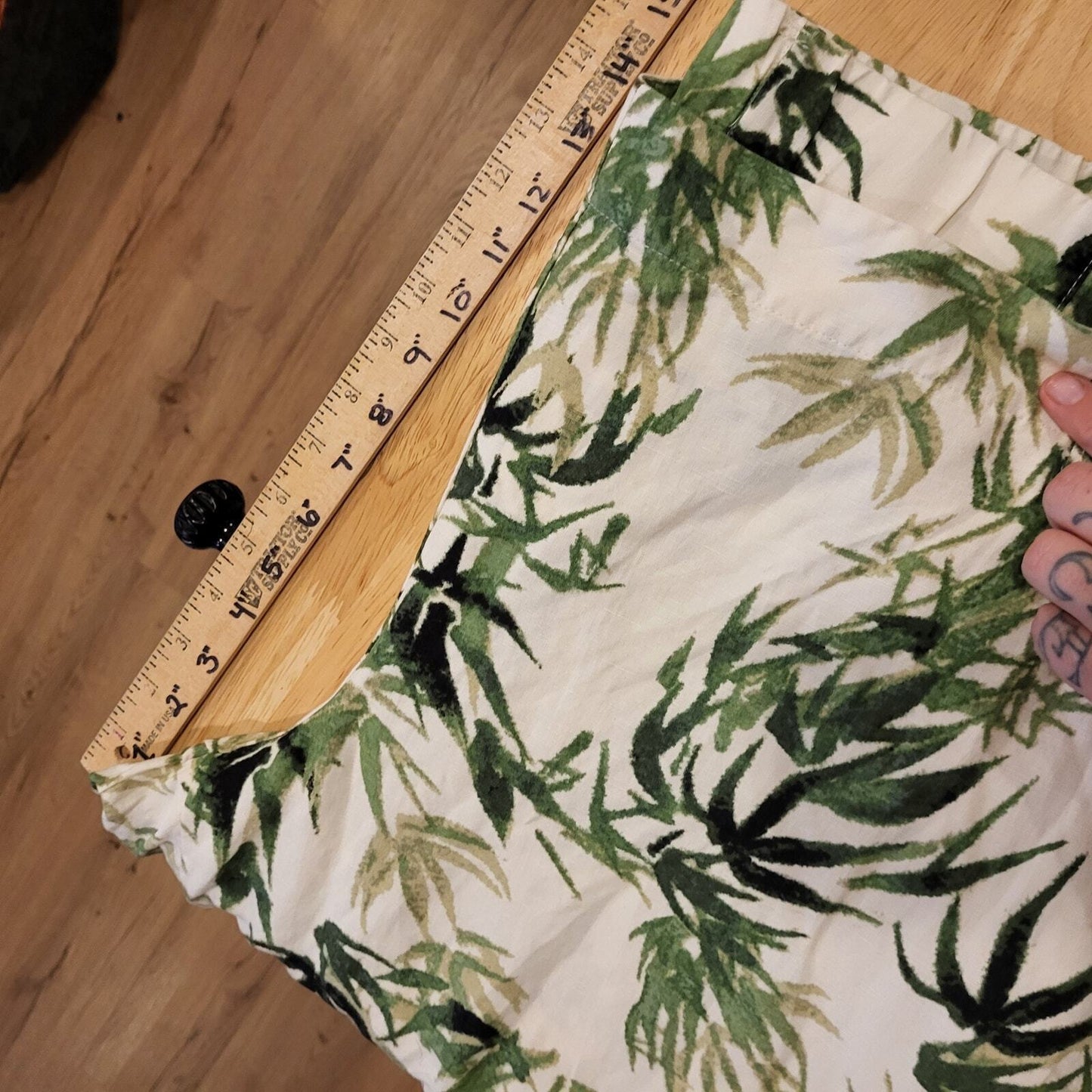 Nwt J. Jill Botanical Print Elastic Waist Wide Leg Nylon Blend Trousers XL Tall
