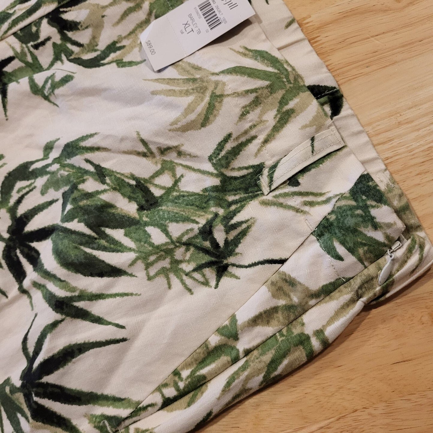 Nwt J. Jill Botanical Print Elastic Waist Wide Leg Nylon Blend Trousers XL Tall