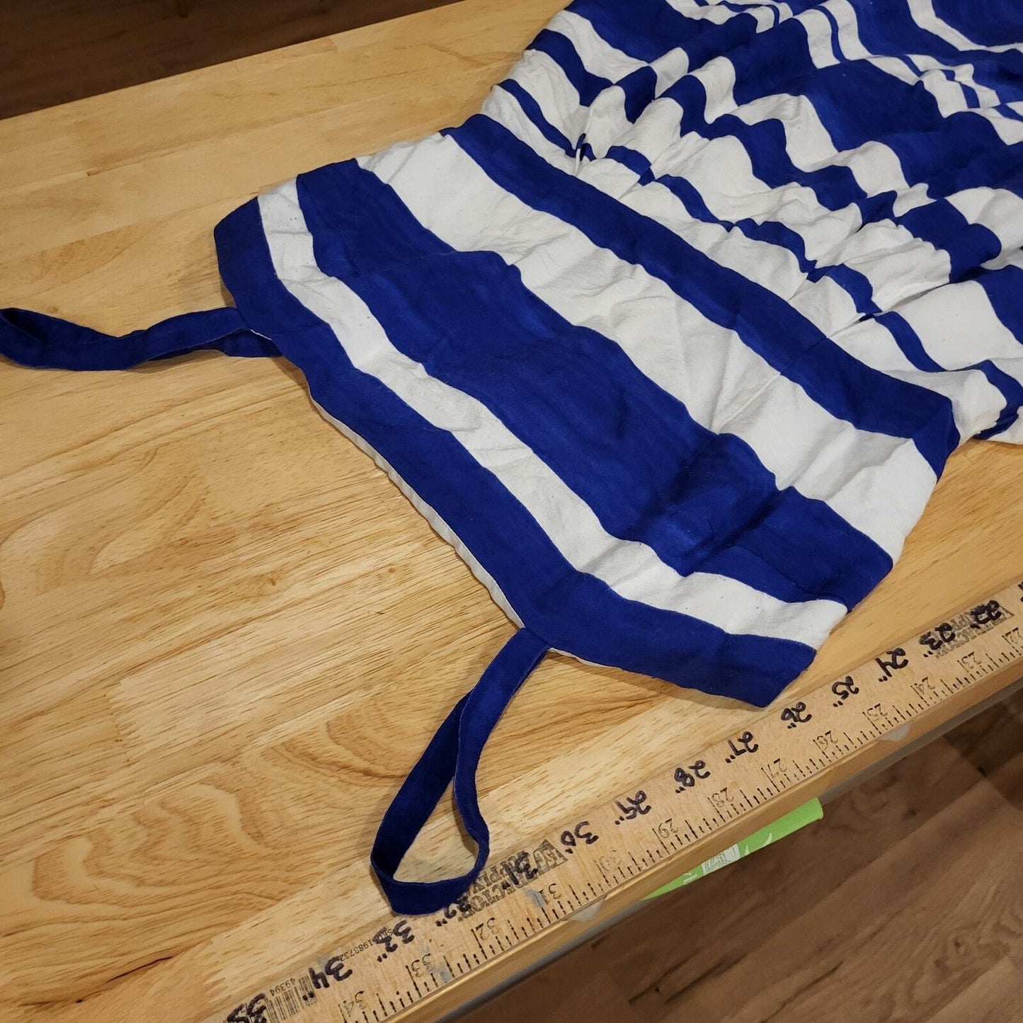 Ann Taylor Loft Blue & White Size Six Strappy Knee Dress 16" P2P 14" Waist