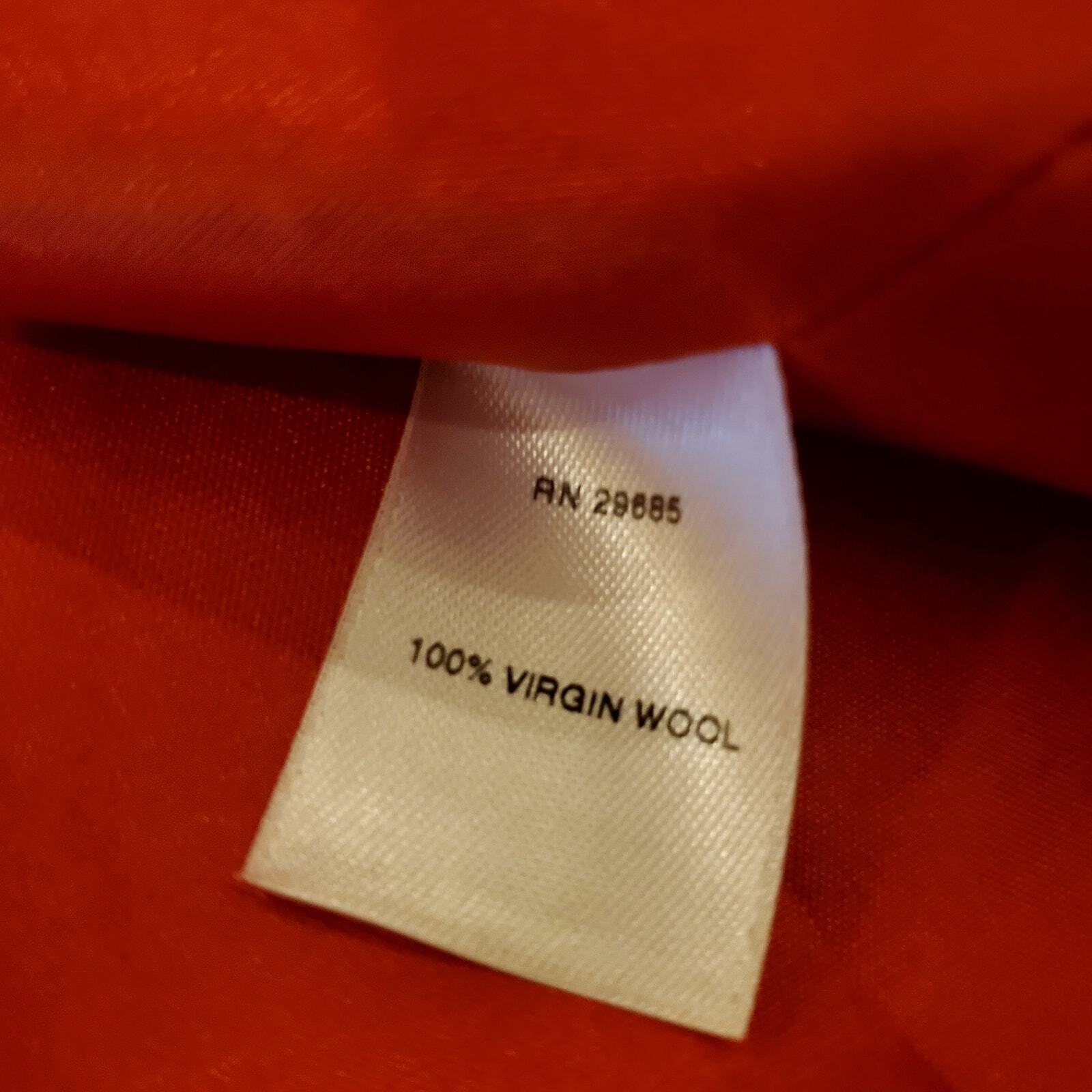 Pendleton VINTAGE  100% Virgin Wool  Red Blazer Size 16 22" Pit 2 Pit Pockets 