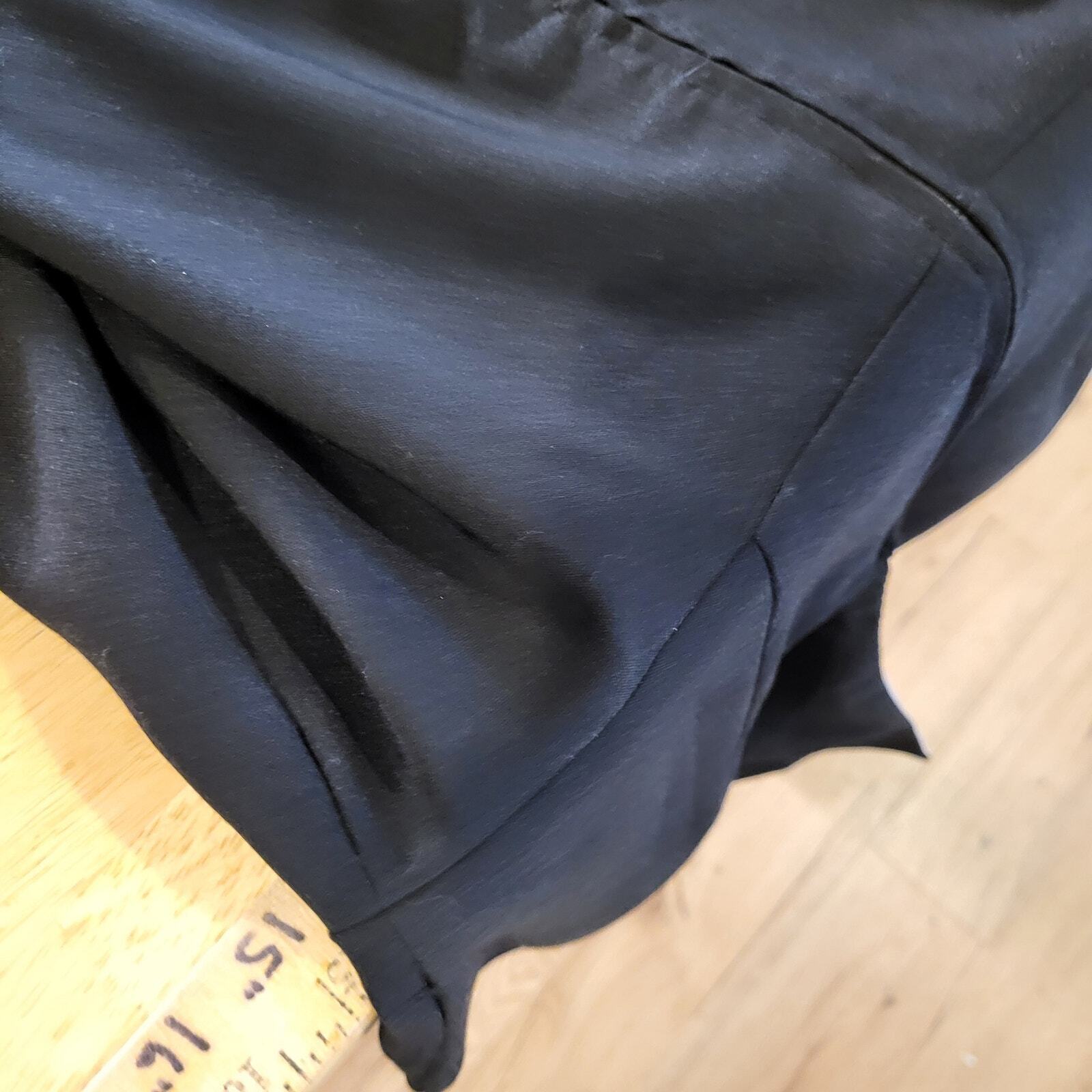 Black Betty Paige BY Tatiana Dress Winged Back Detail Viscose Blend XS 45" Long