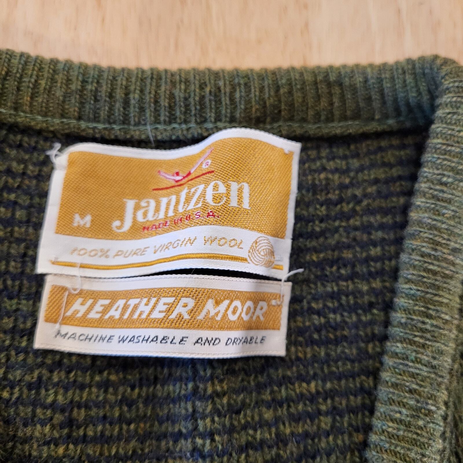 Jantzen Heather Moor 100% Pure Virgin Wool Vintage Machine Washable Vest Medium