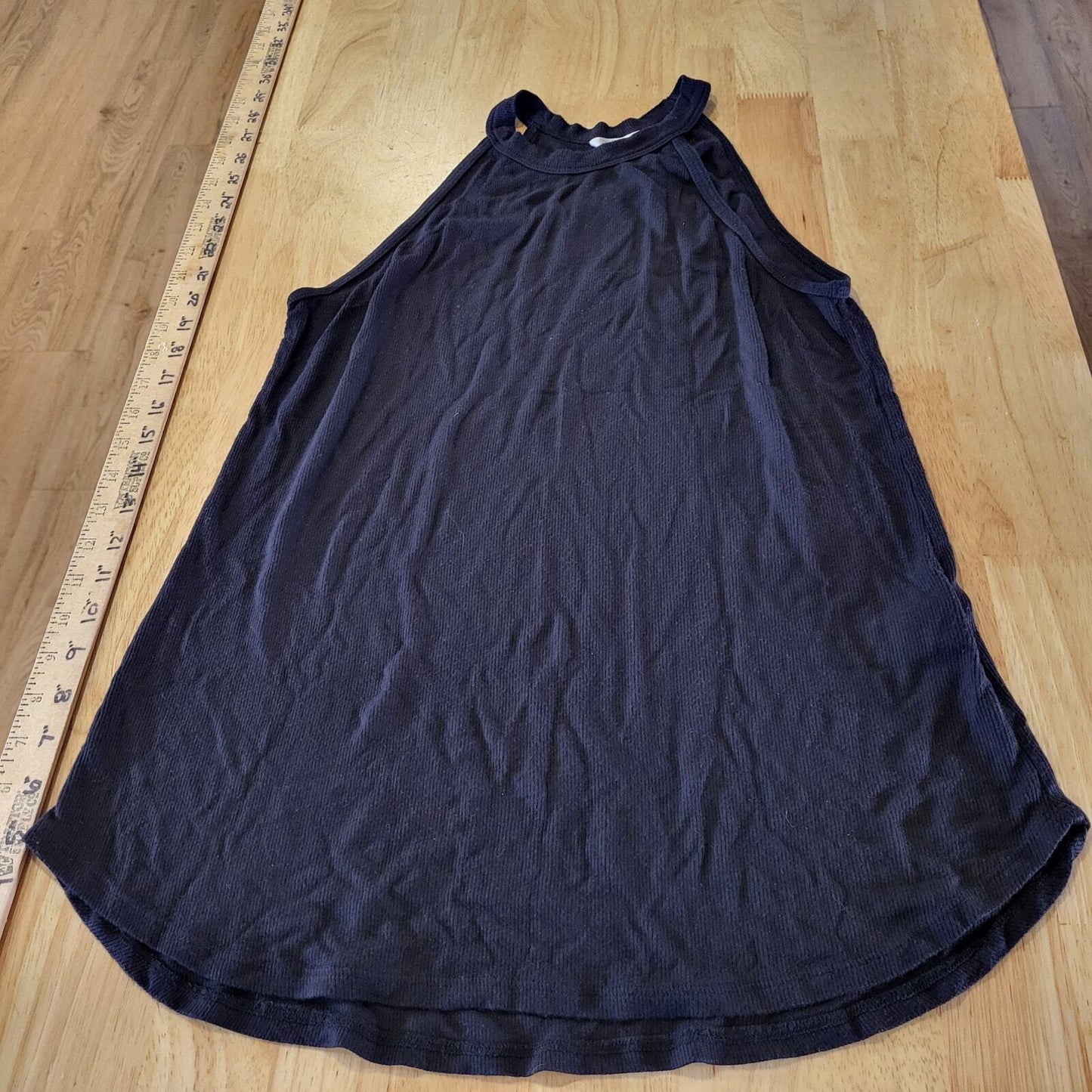 Athleta Black Knit Tank Medium cotton Stretch 