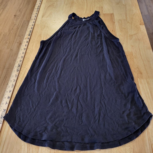 Athleta Black Knit Tank Medium cotton Stretch 