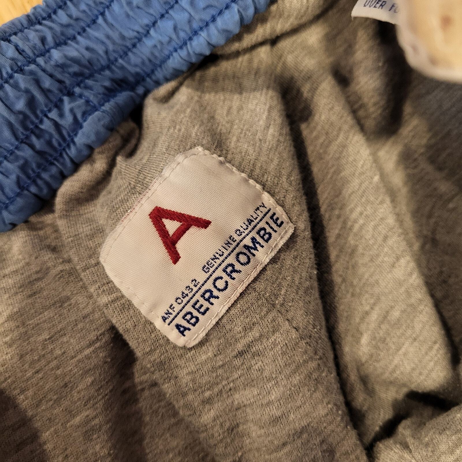 Vintage Abercrombie & Fitch Blue Breakaway Snap Windbreaker Jersey Lined Pants S