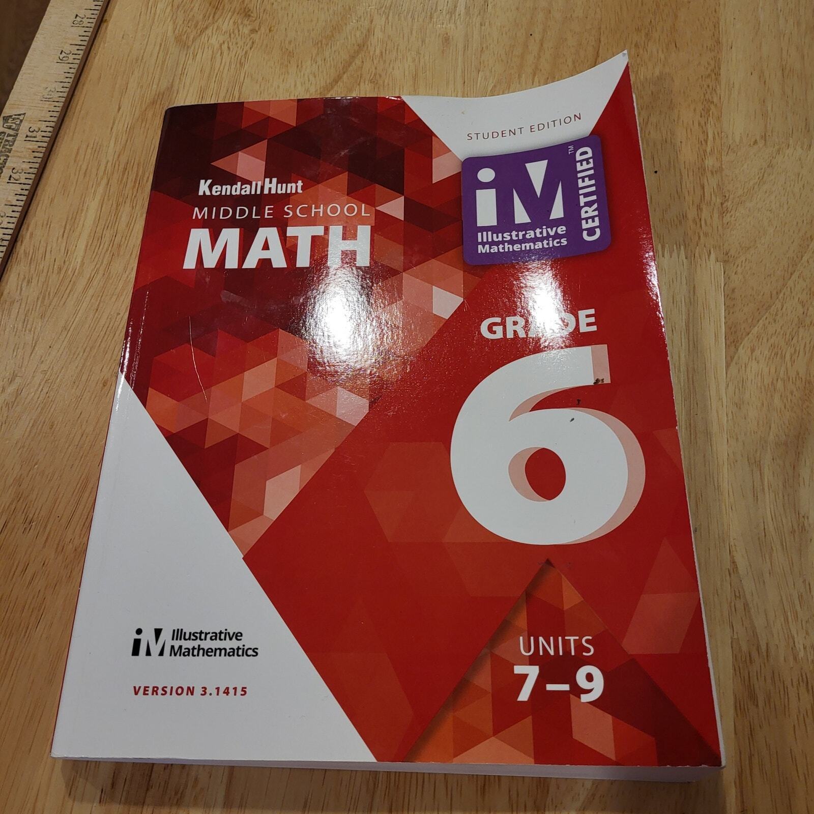 Kendall Hunt Middle School Math unit 7-9 