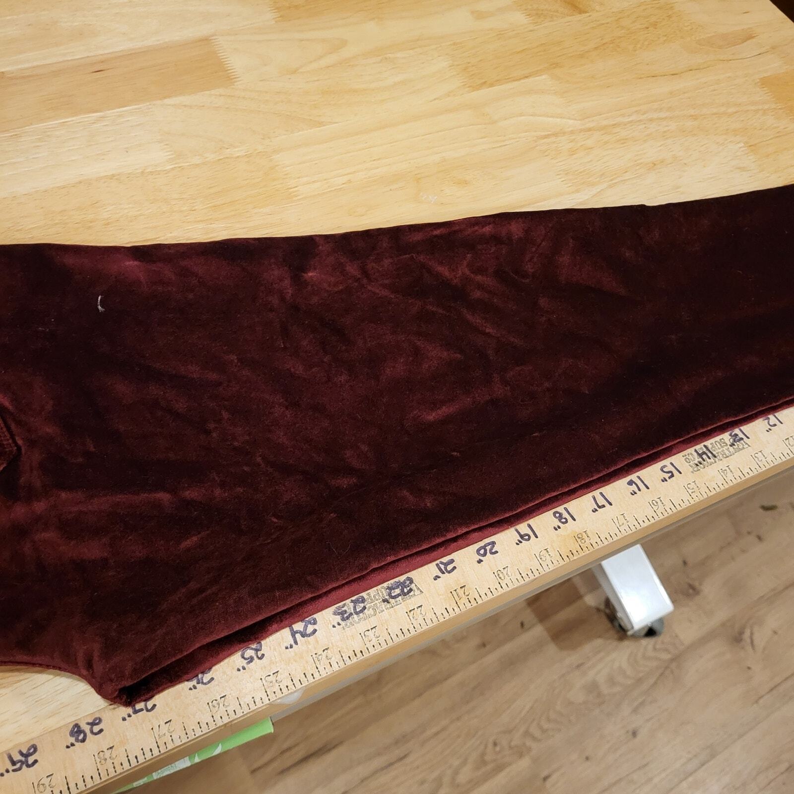 Paige Burgundy Velvet Skinny Jeans Verdugo Ankle Pants Size 29 Cotton Blend