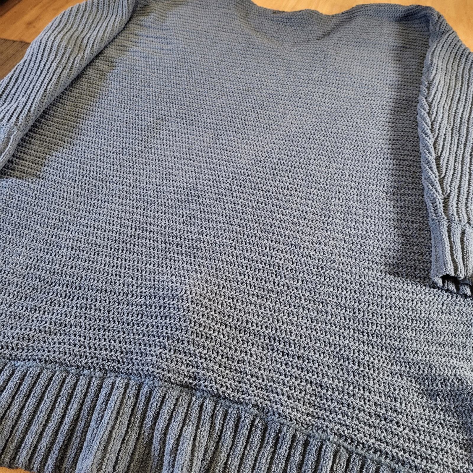 American Eagle Outfitters Turquoise Blue Chenille Oversized Sweater XS