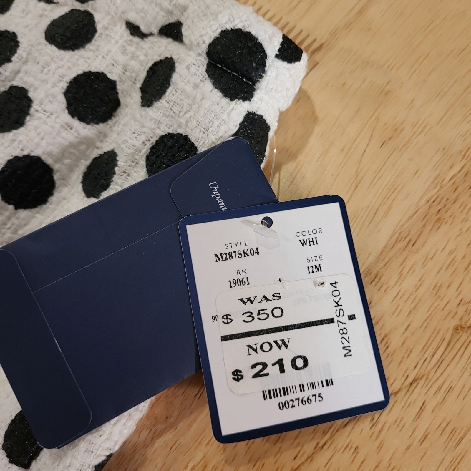 Nwt Doncaster Black & White Polka Dot Pencil Slit Skirt Incredible Quality SZ 10