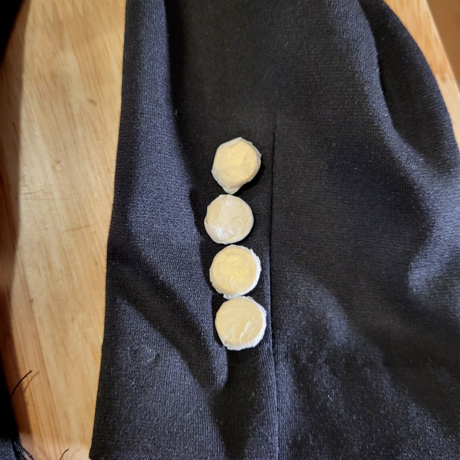 New With Tag Giuliana Rancic Black Knit Long Sleeve Gold Button Pencil 17" p2p