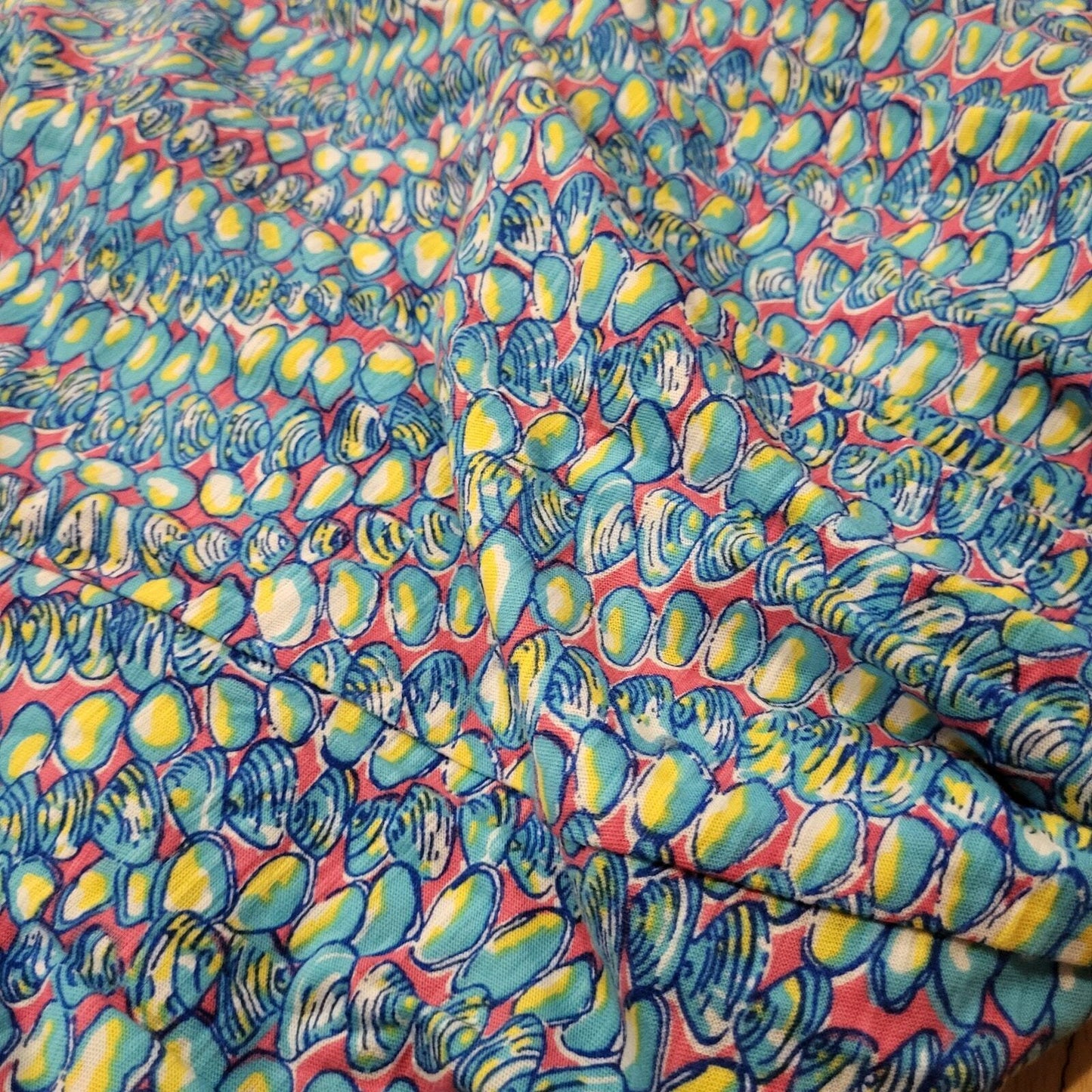 Lilly Pulitzer Muscle Print Blue Tank Maxi T-shirt Dress 60" Long 17" Pit 2 Pit