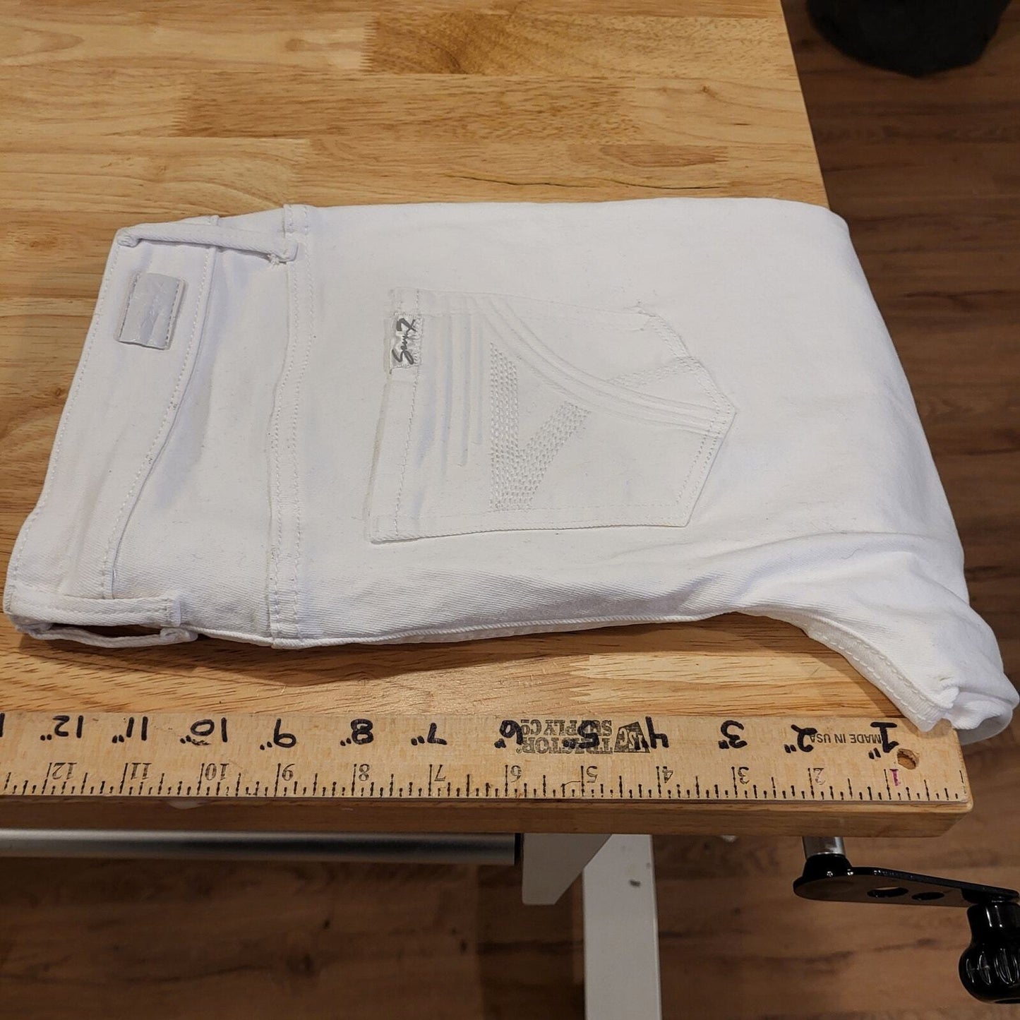 Seven Jeans High Rise Ankle Skinny 10 White 28"