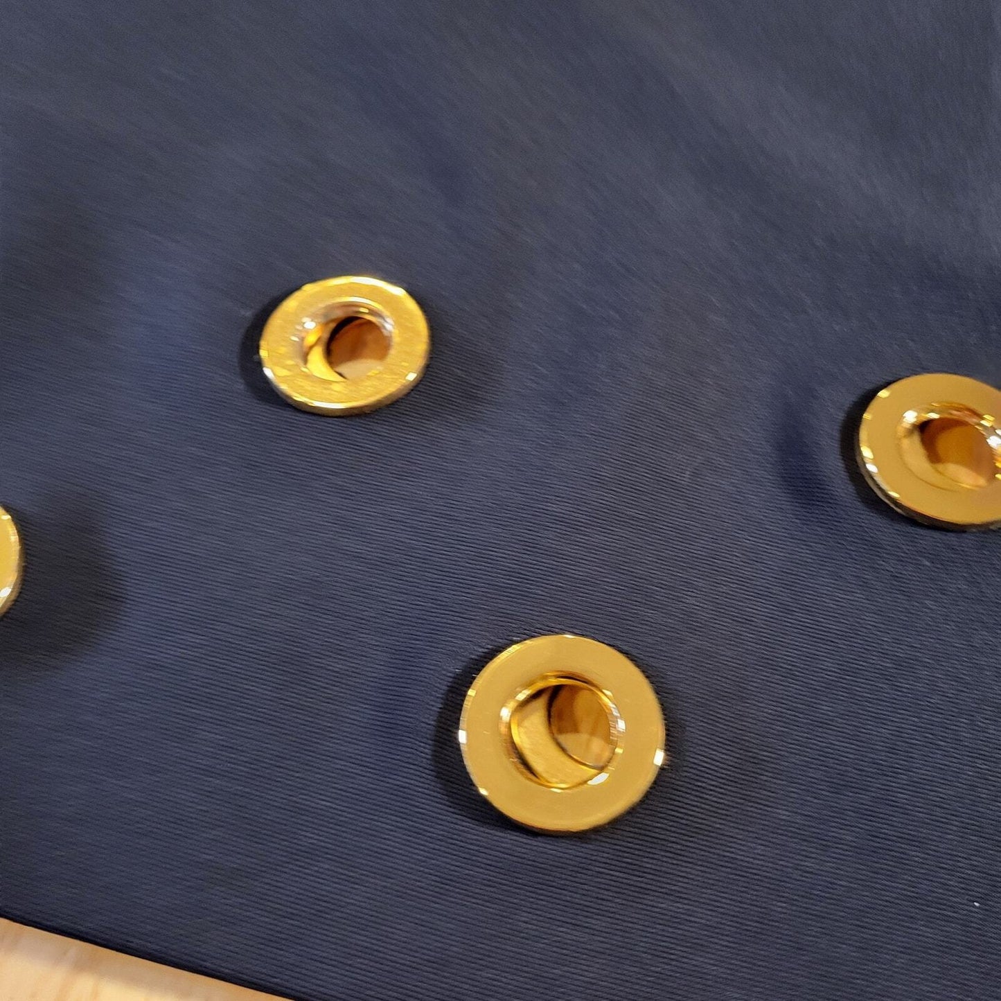 Doncaster Navy Blue Pencil Skirt Gold Circle Metal Detail 10 