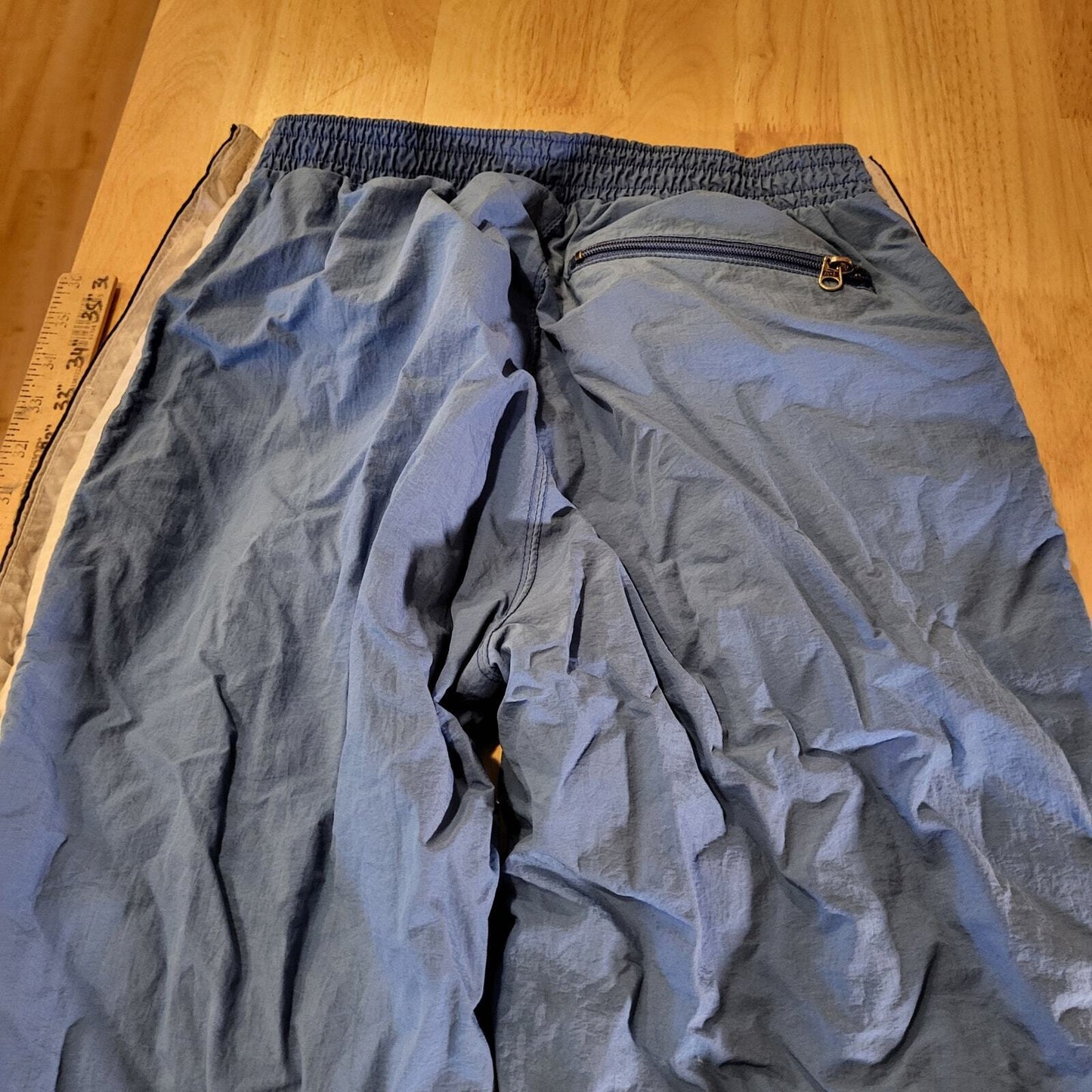 Vintage Abercrombie & Fitch Blue Breakaway Snap Windbreaker Jersey Lined Pants S