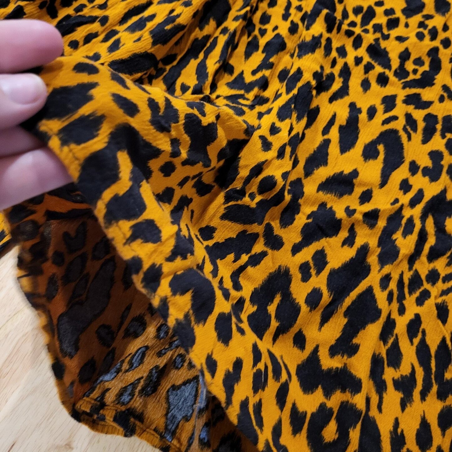 Easel Urban Leopard Print Wide Leg Capri Yoga Hippie Pants Elastic Waist