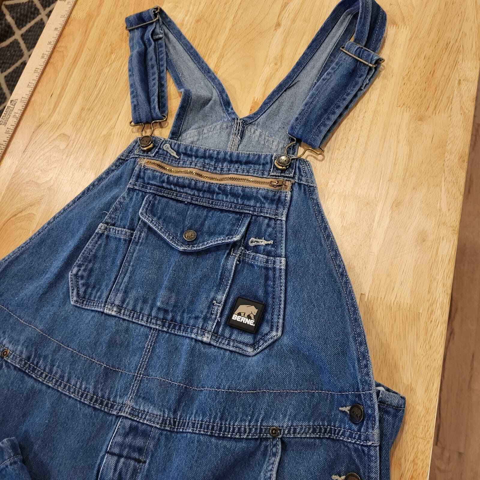 44*30 Berne Blue Denim Overalls Great Condition
