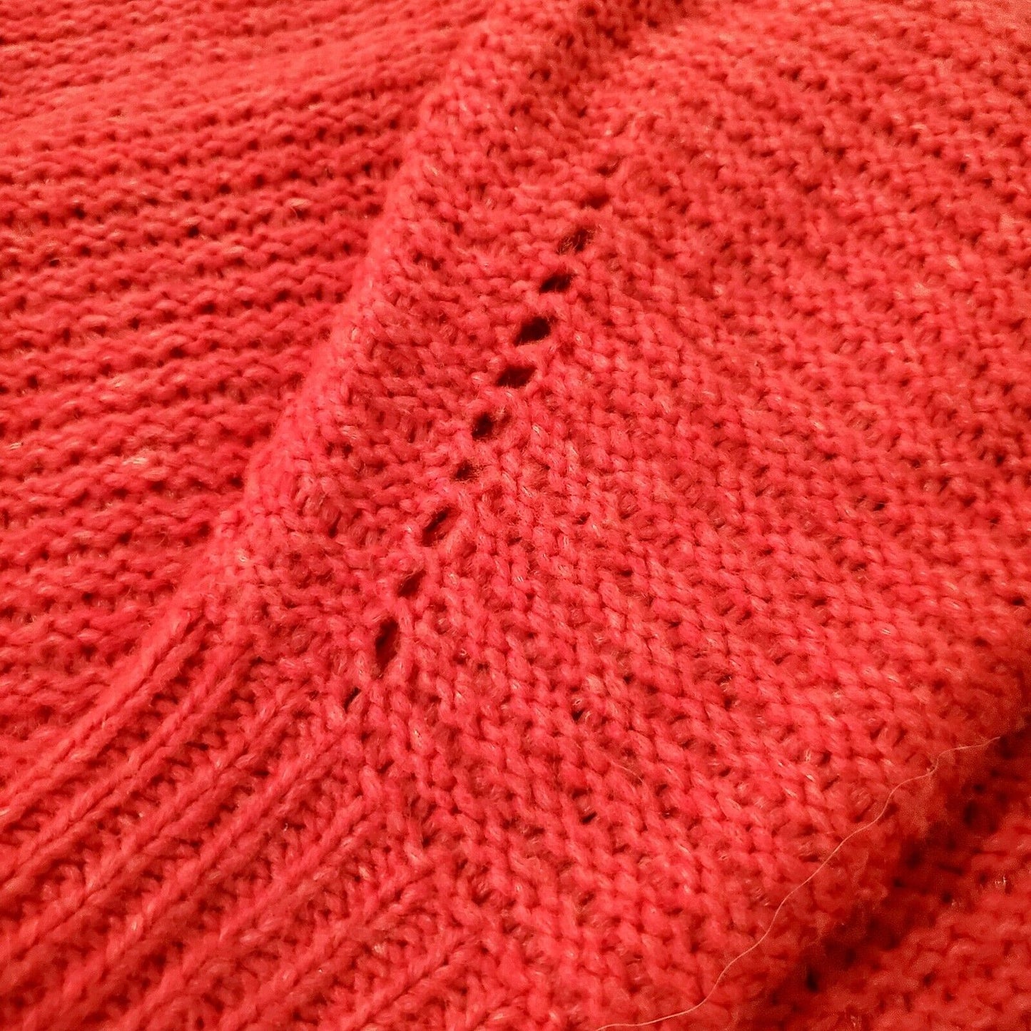 Fuscia Pink Universal Thread Acrylic Nylon Blend V Neck Sweater Large