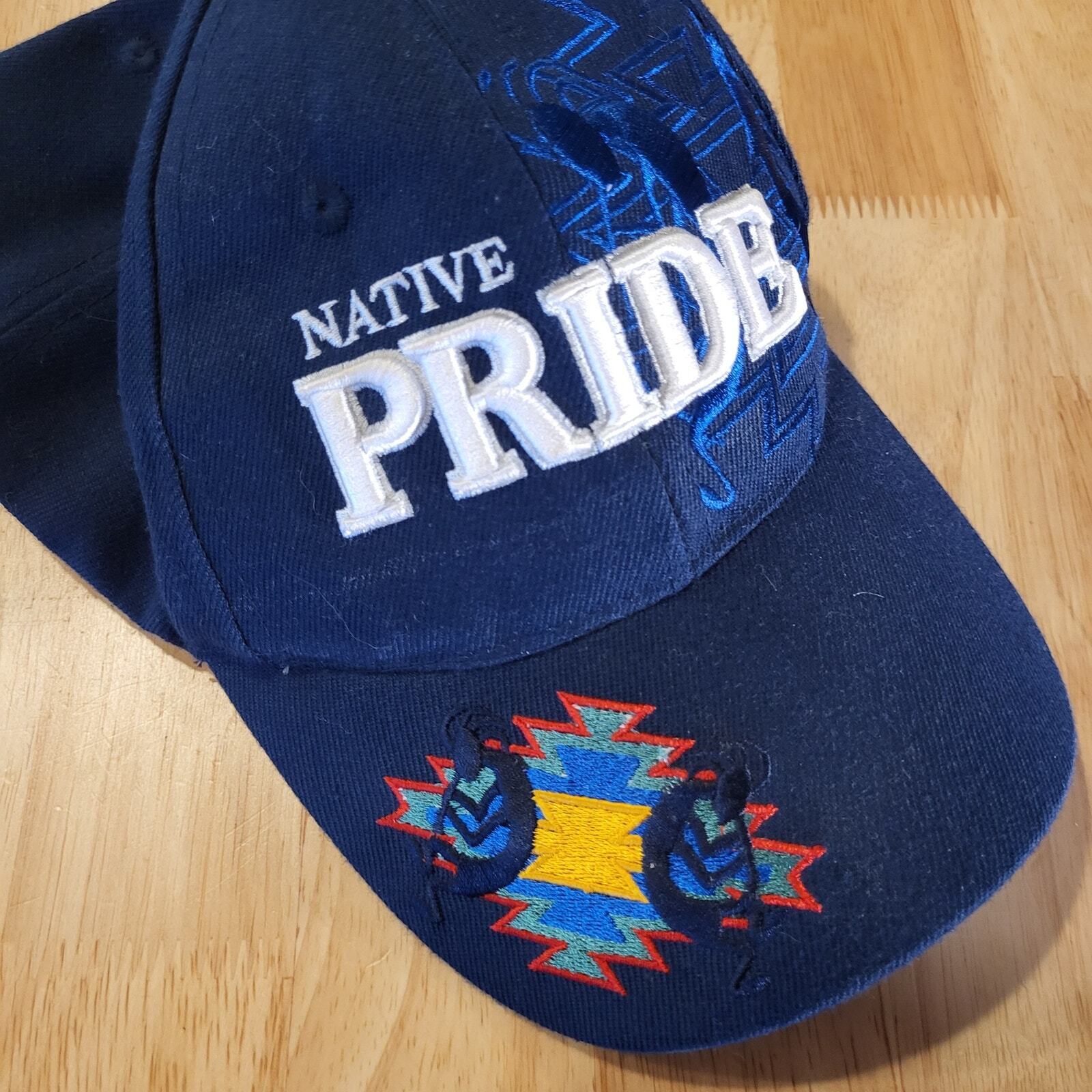 Native Pride Blue Adjustable Embroidered Baseball Hat 