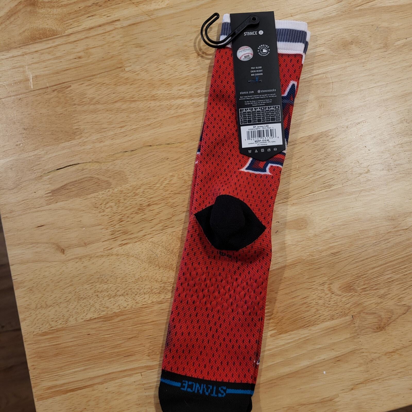NWT Men's Los Angeles Angels Stance Jersey Crew Socks
