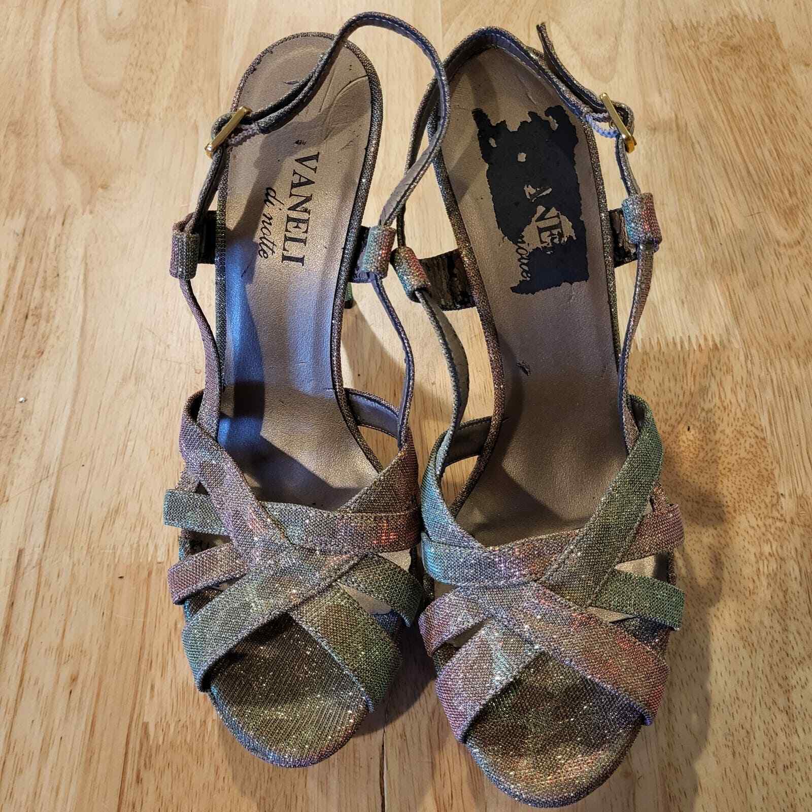 Rainbow Leopard Metalic Strappy 8m 4" Heel