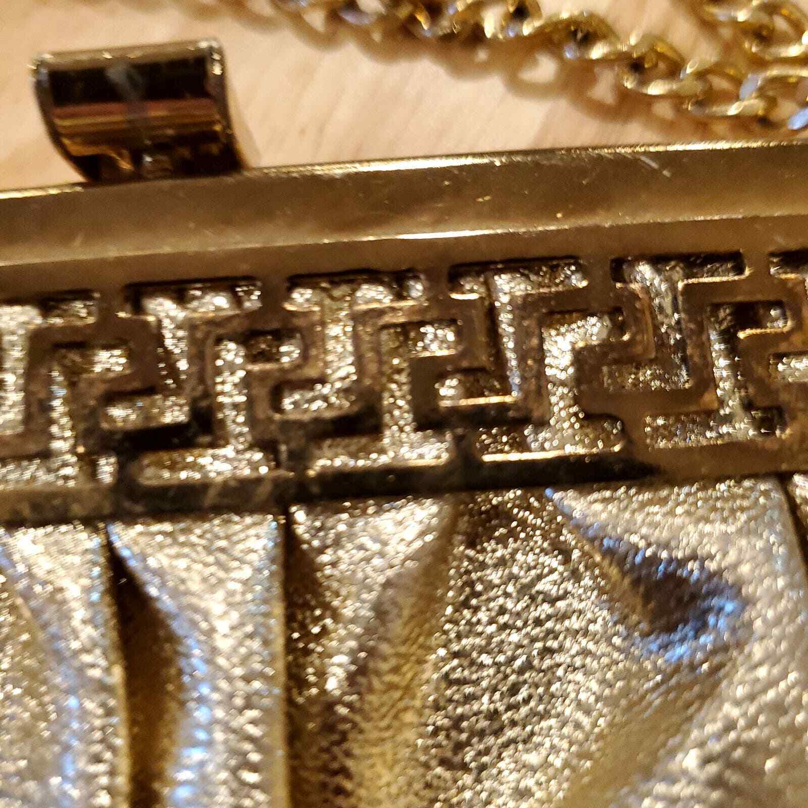 Vintage Gold Clasp Purse Chain Strap Attached Coin Purse