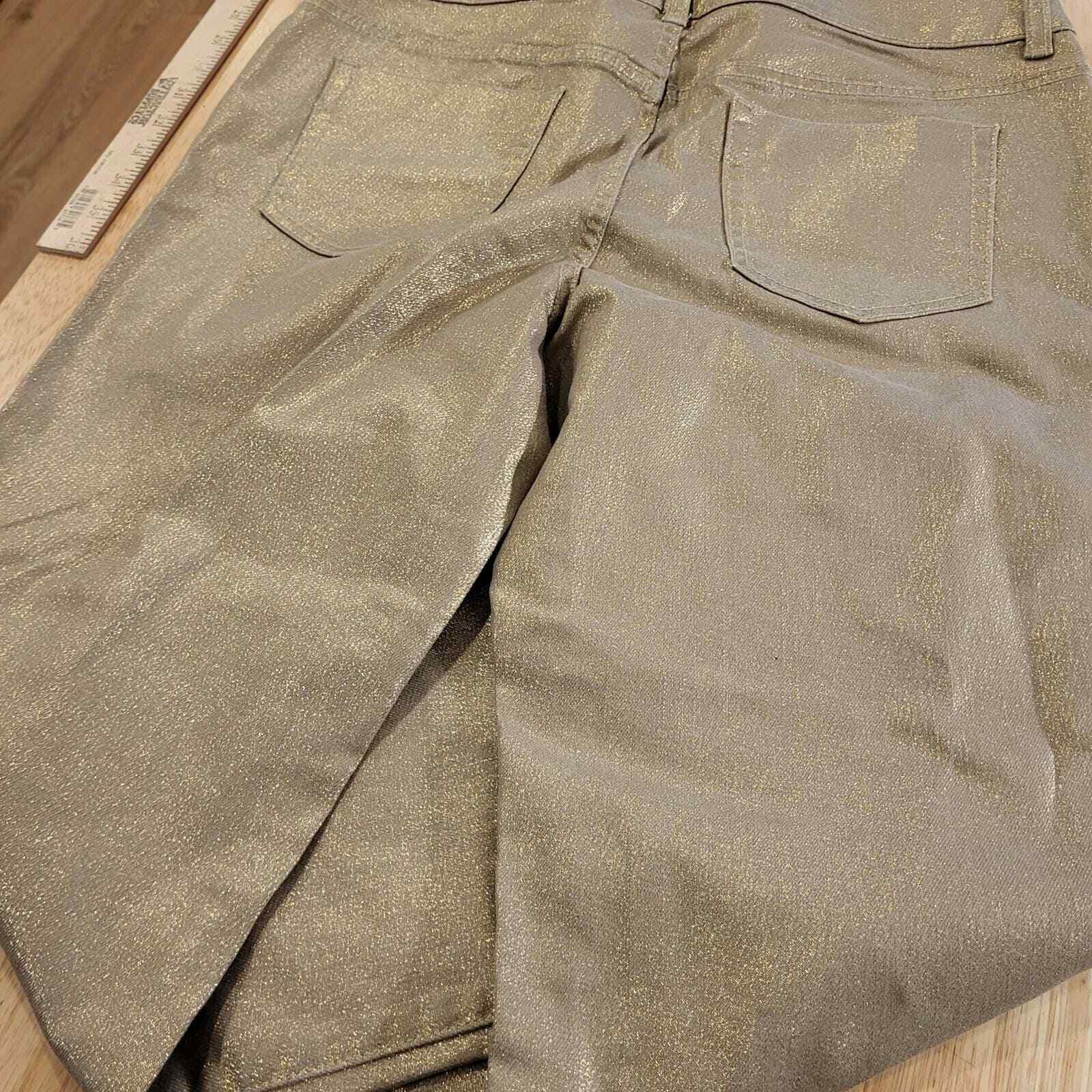 34" Waist Gold Denim Jeans Straight Leg 30" inseam