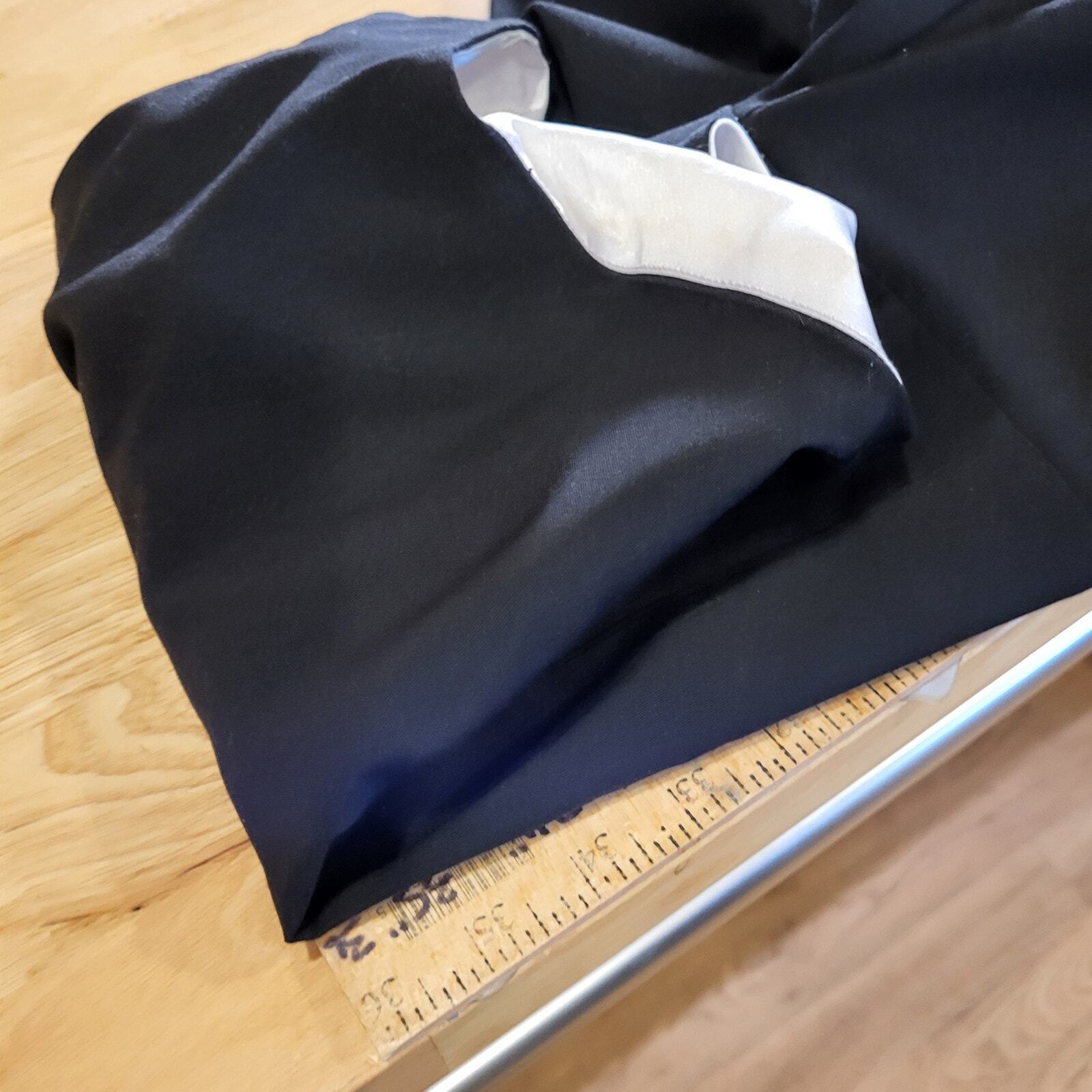 Black Betty Paige BY Tatiana Dress Winged Back Detail Viscose Blend XS 45" Long
