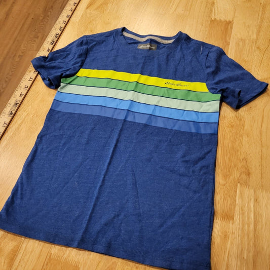 Kids Eddie Bauer Blue T-shirt Never Worn 7/8 Small 14" Pit to Pit