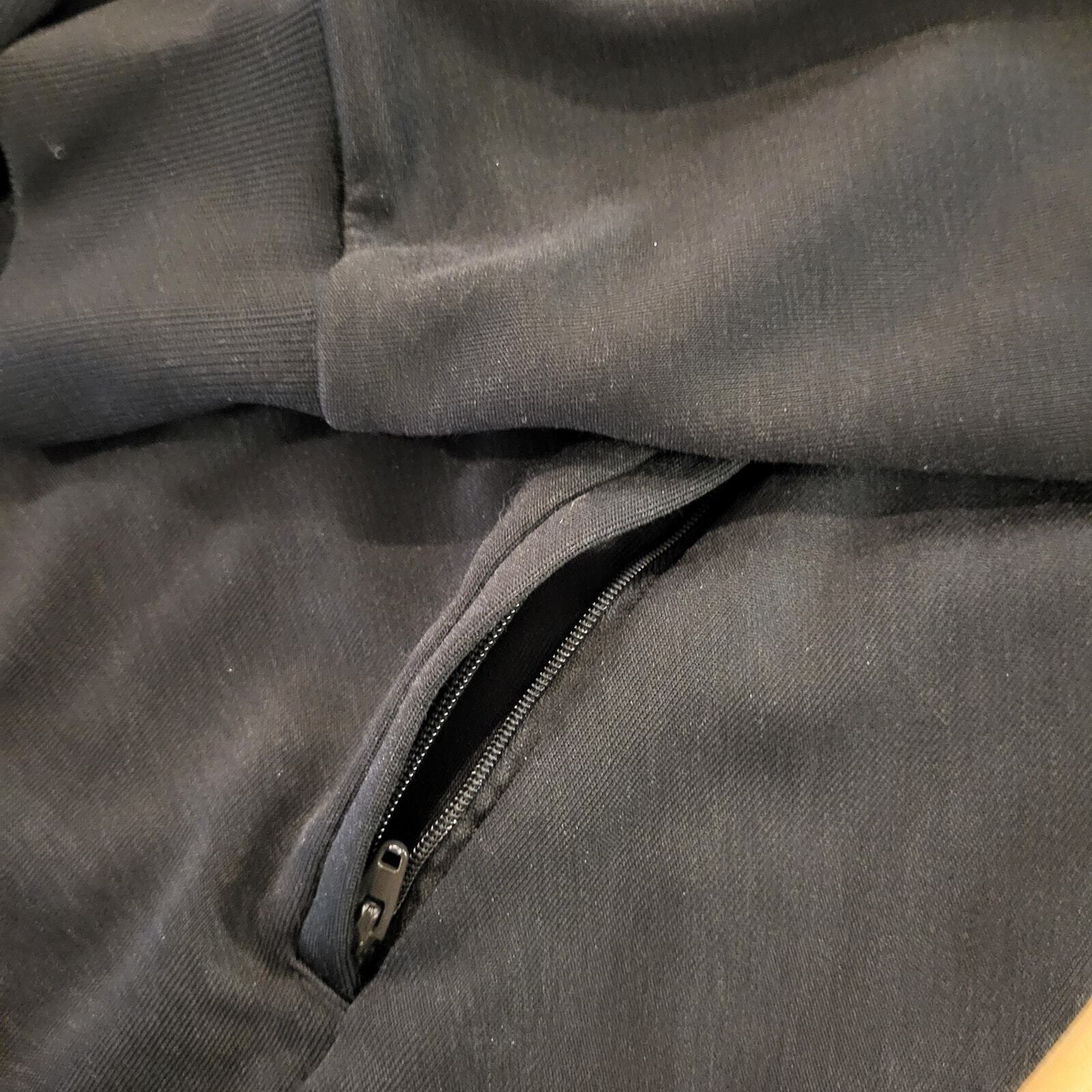 Large Adidas Originals Black Track Jacket long sleeve pockets zip