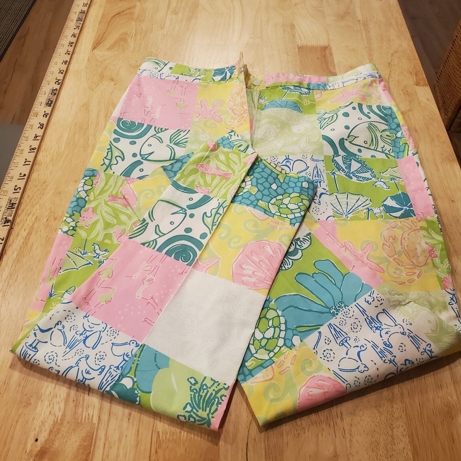 Lilly Pulitzer checkered fish pants