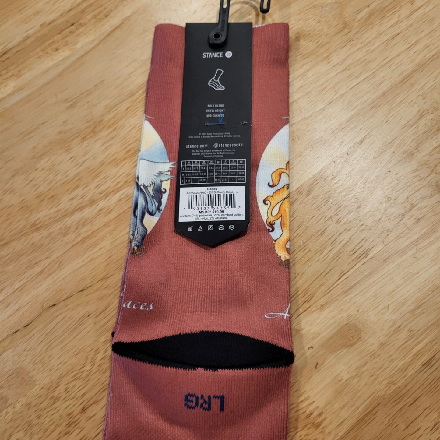 Stance Men's Queen A Day At The Races Stance Crew Socks Large Men's 