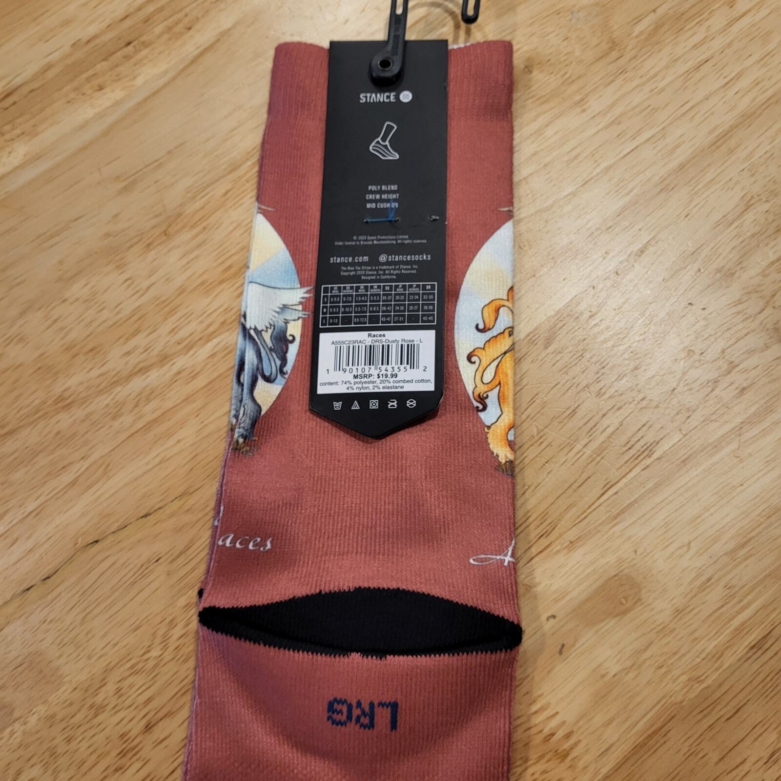 Stance Men's Queen A Day At The Races Stance Crew Socks Large Men's 