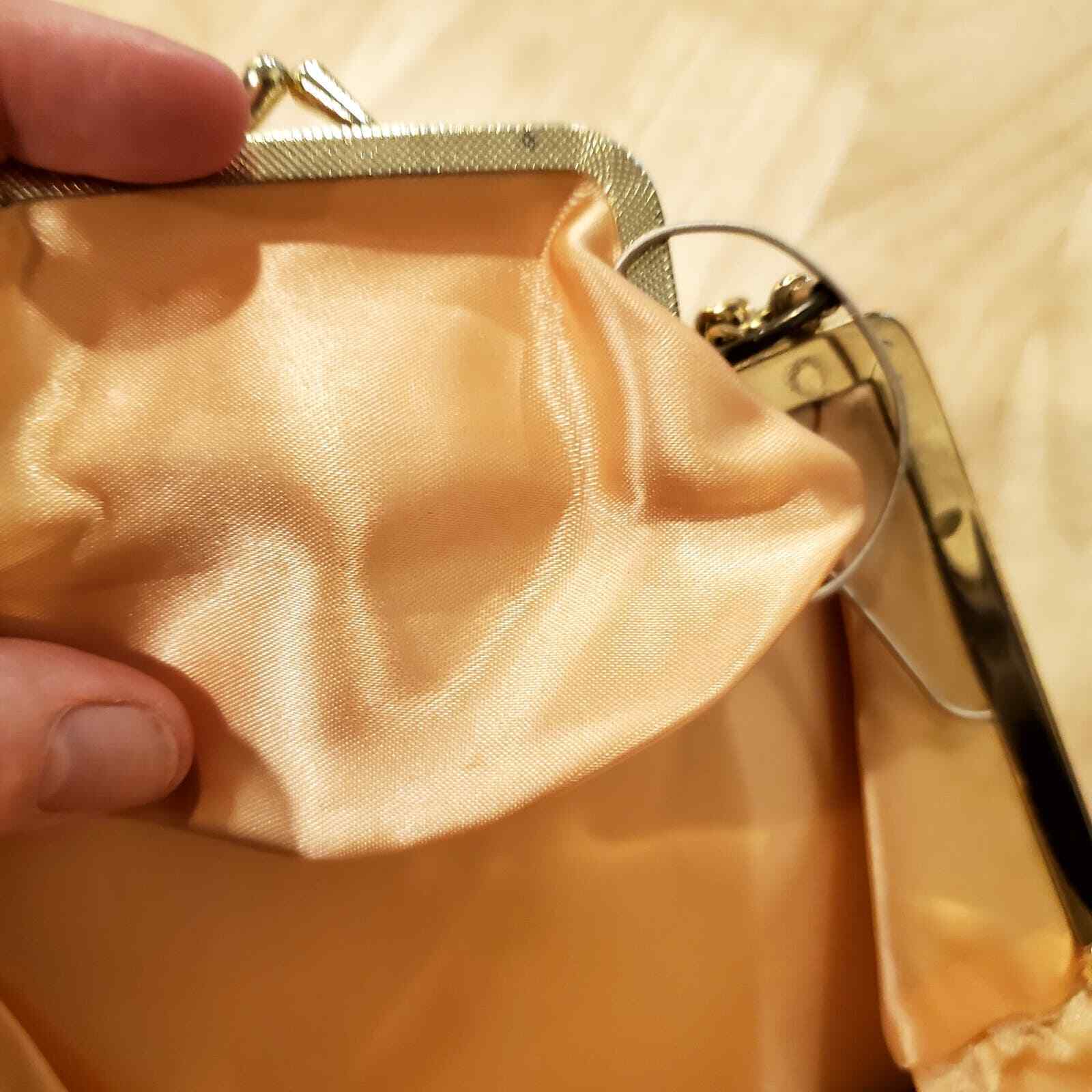Vintage Gold Clasp Purse Chain Strap Attached Coin Purse