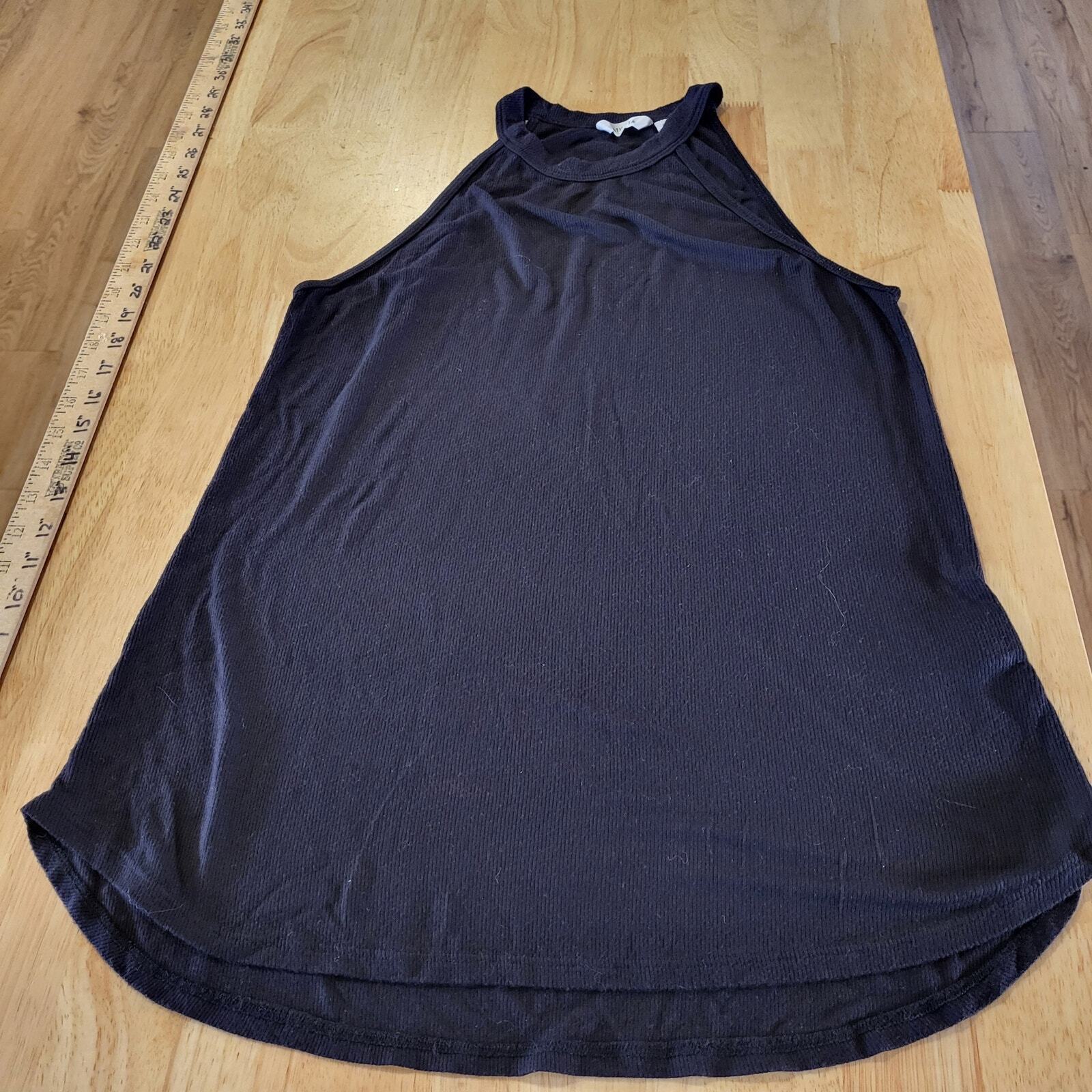 Athleta Black Knit Tank Medium cotton Stretch 