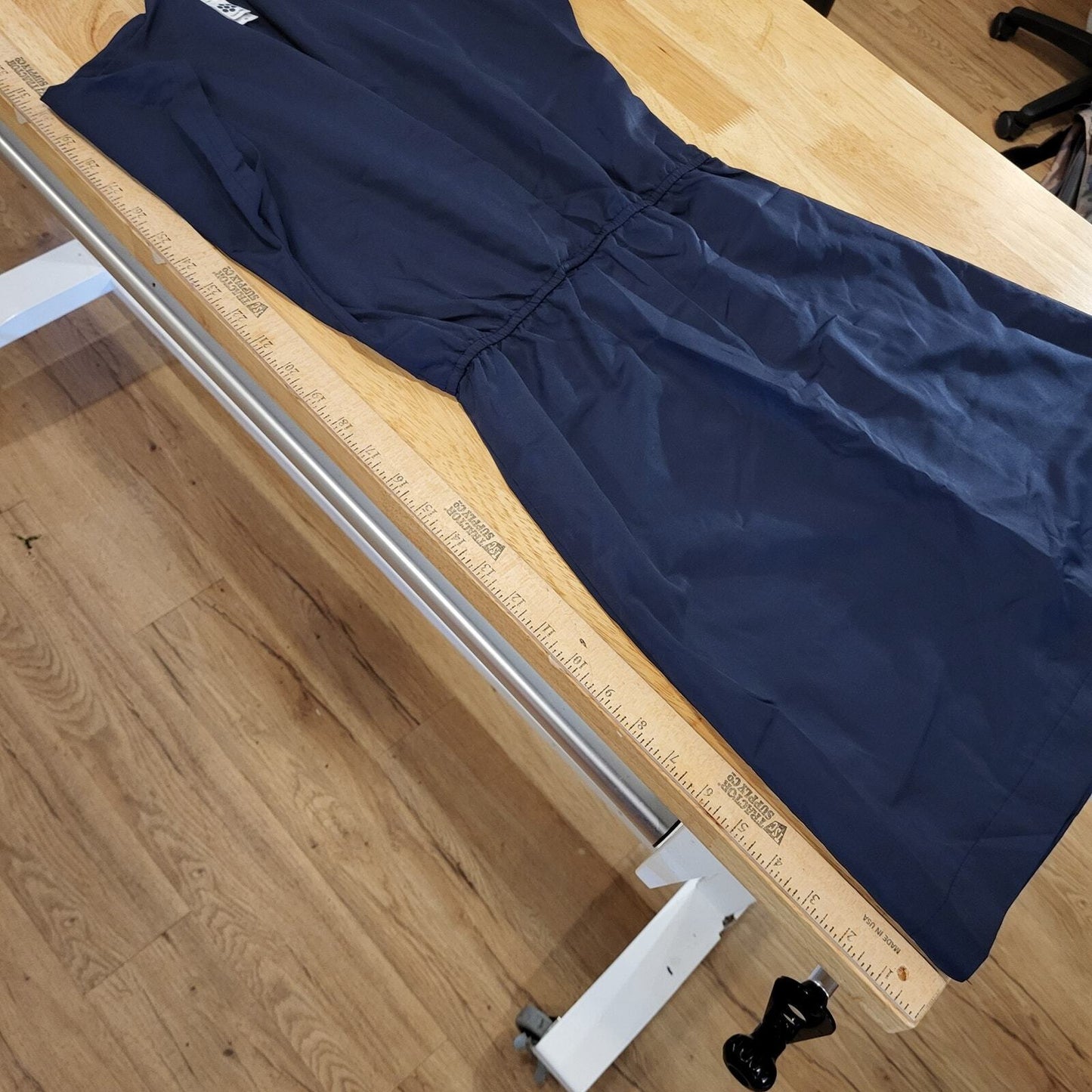 American Apparel Navy Blue XS Classic Girl Dress Cap Sleeve V Neck Mini