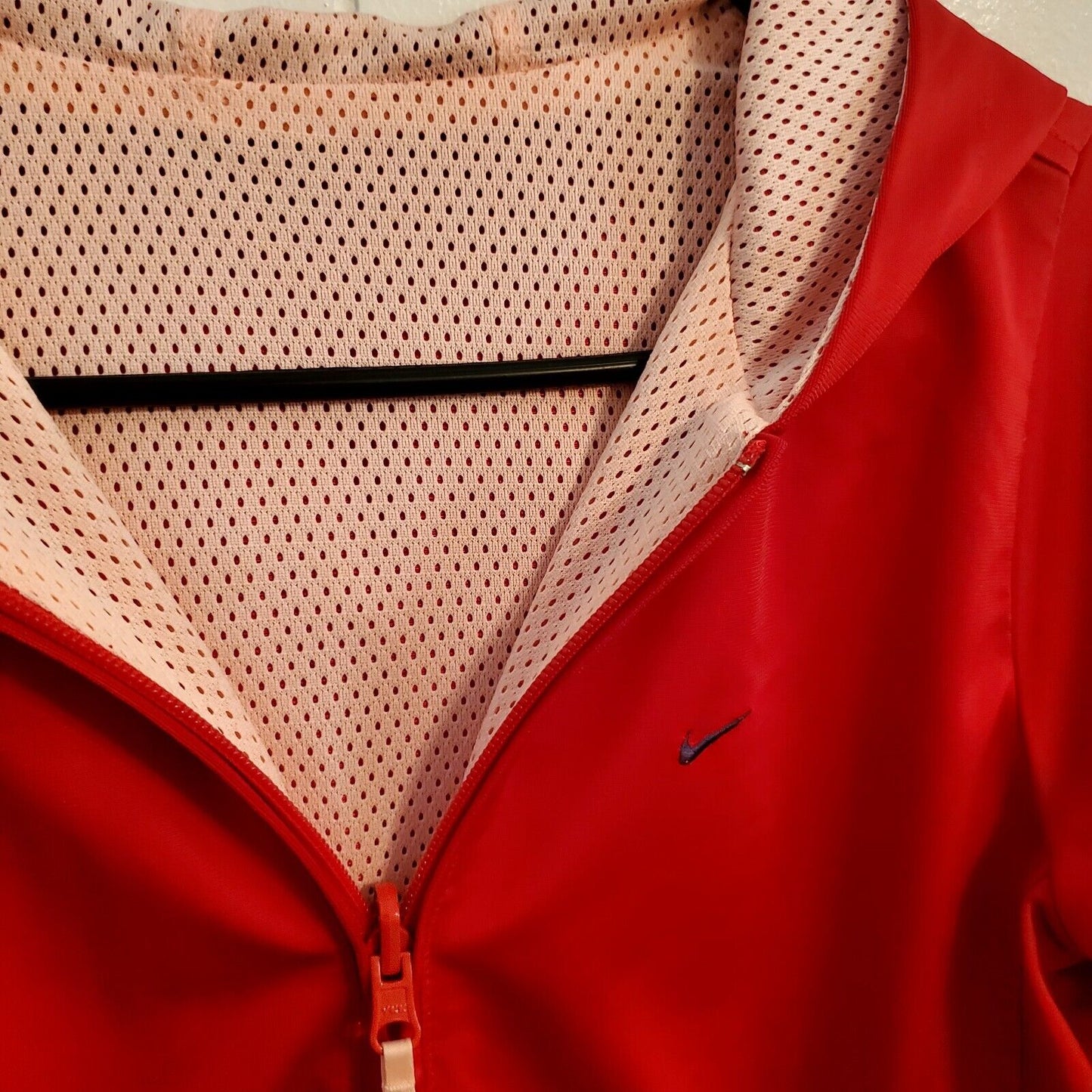 Nike Pink & Red Reversible Zip Front #82 Track & Field Jacket Running 