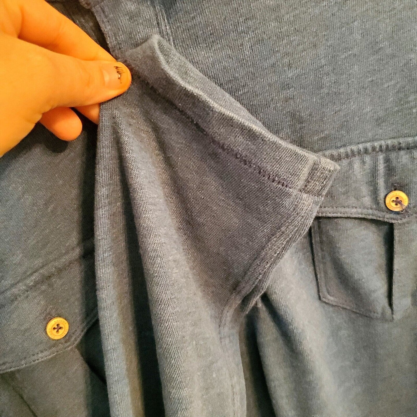 Tommy Bahama 3/4 Button Blue Jersey Long Sleeve Men's Shirt
