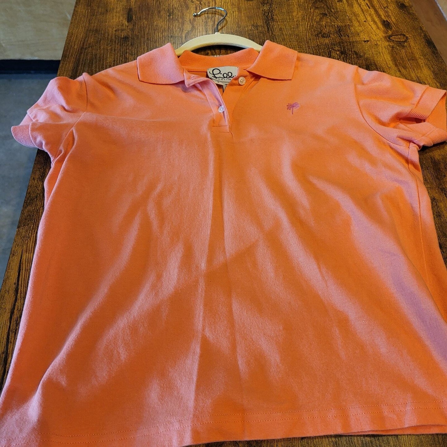 Lilly Pulitzer Peach Salmon Lilly Pulitzer Golf Polo Cotton Size Small 18" P2P