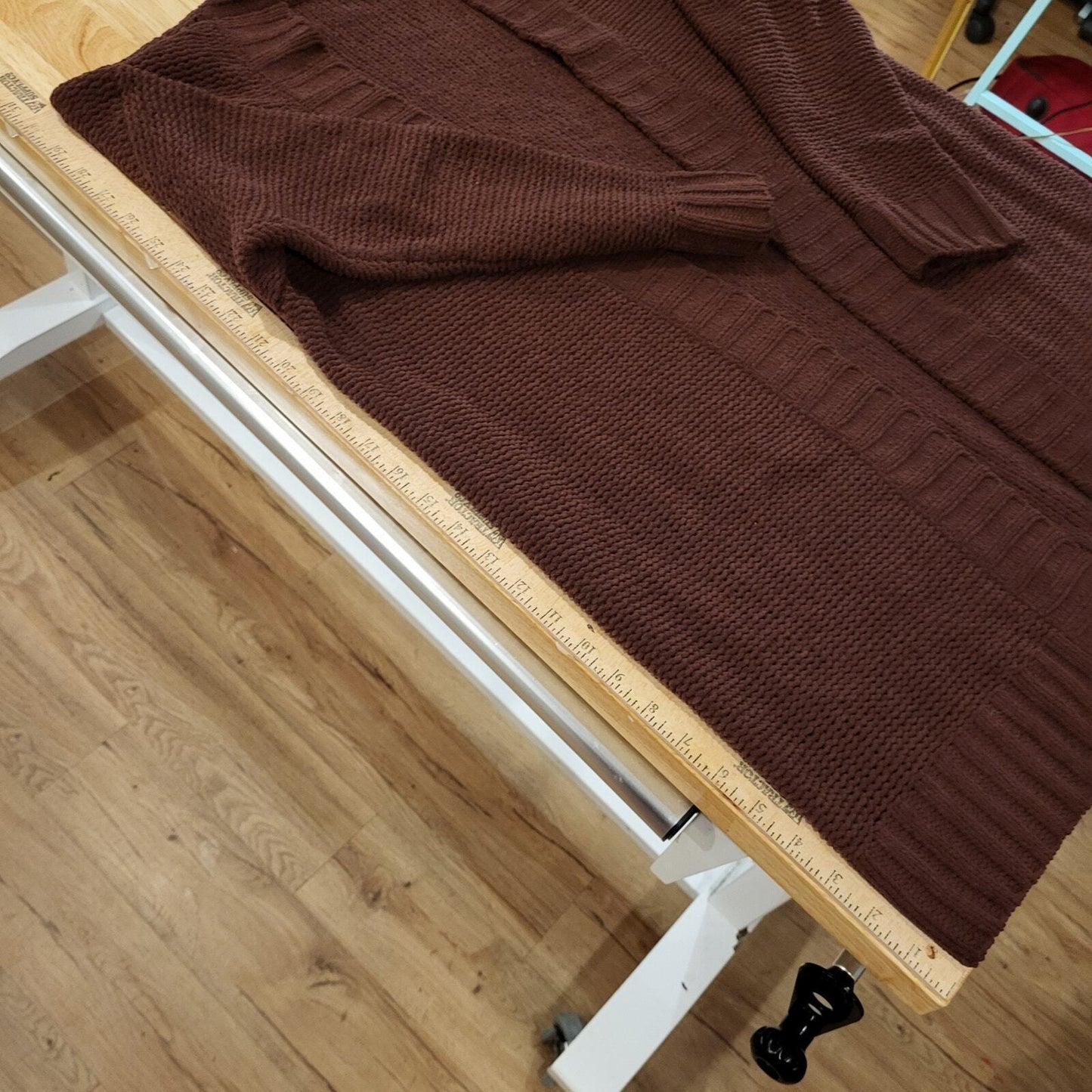 Aerie Chocolate Cheneille Soft Long Sleeve Medium Length Cardigan XS