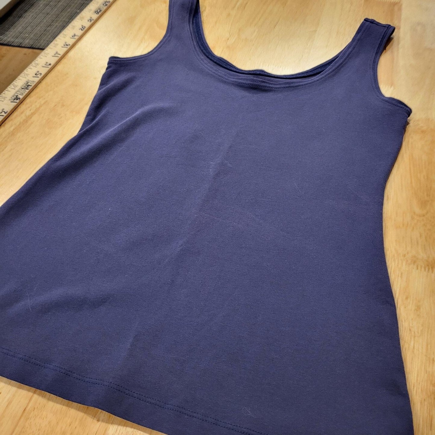 Lilly Pulitzer XS Cotton Blend Tank Navy Jersey Knit 