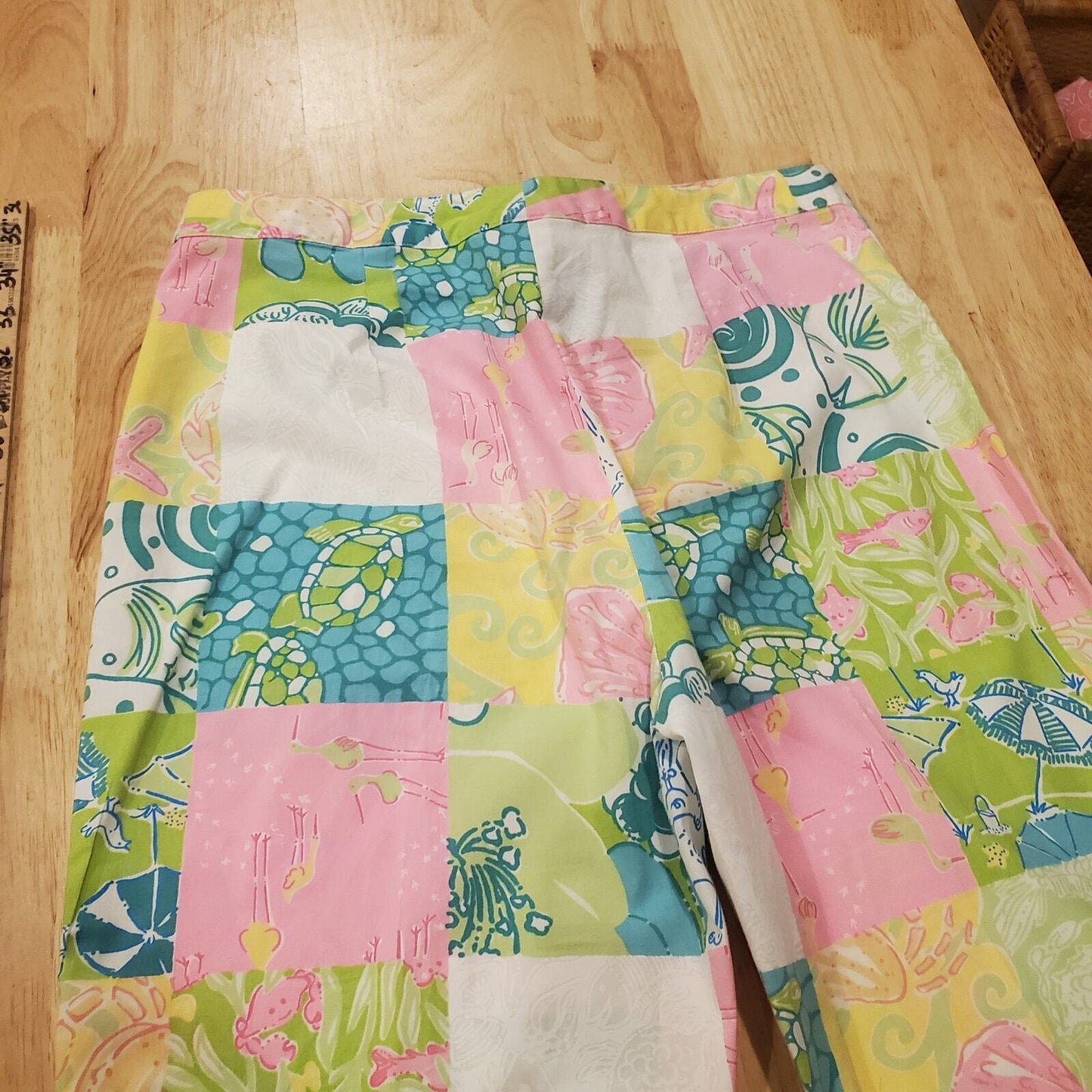 Lilly Pulitzer checkered fish pants