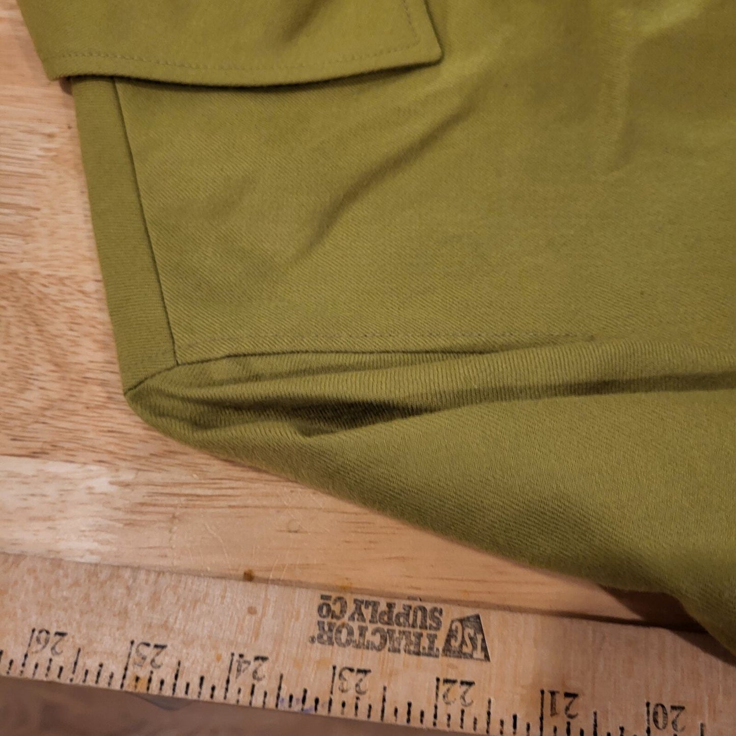 Vintage chartreuse green wool Danielle Martin coat button detail small 20" p2p