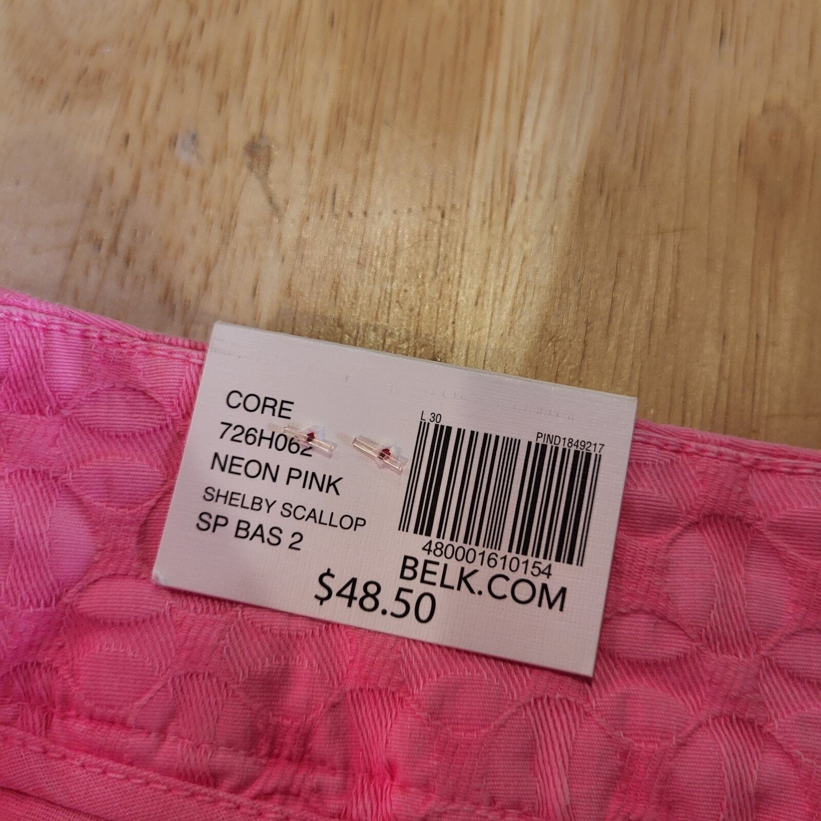 NWT Pink Crown & Ivy Scalloped Edge Shorts Textured Cotton Size 12