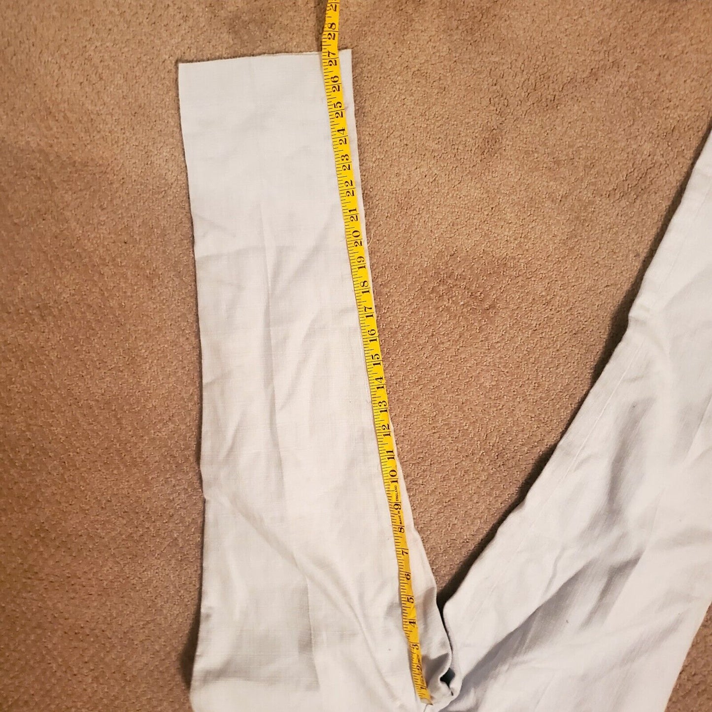 Anthropology The Essential Slim Pant Beige  Size 8 32" Waist 11" Rise 27" Inseam