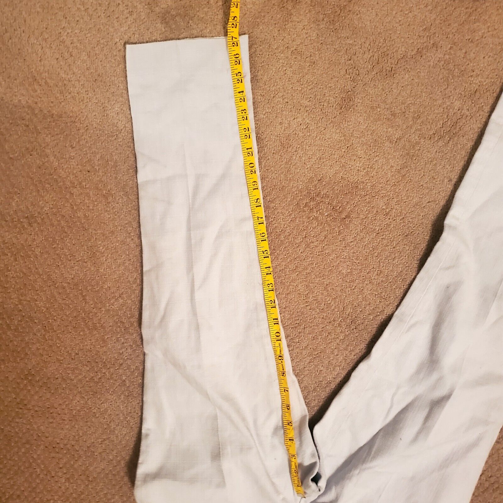 Anthropology The Essential Slim Pant Beige  Size 8 32" Waist 11" Rise 27" Inseam